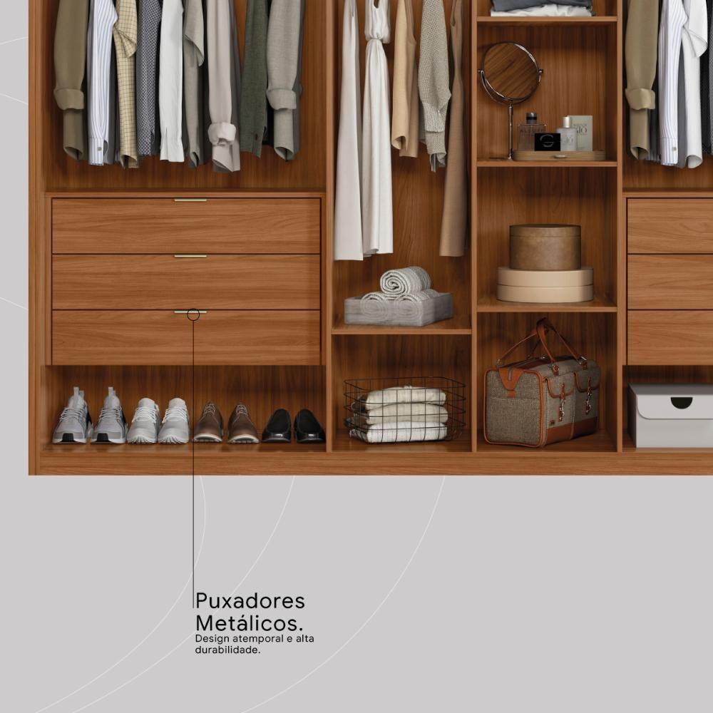 Guarda Roupa Casal 6 Portas E 6 Gavetas Atrice Nogueira/nude Prime Tx Demobile Nogueira/nude Prime Tx - 4