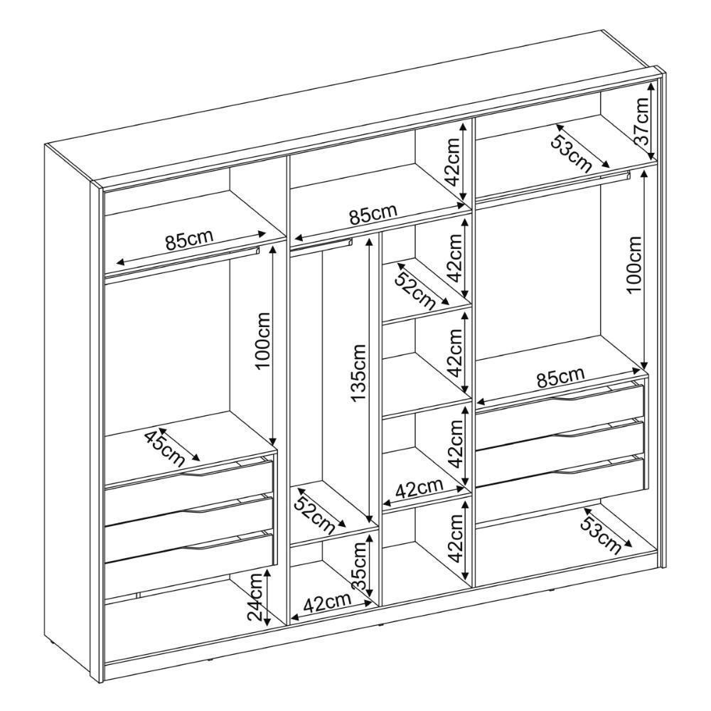 Guarda Roupa Casal 6 Portas E 6 Gavetas Atrice Nogueira/nude Prime Tx Demobile Nogueira/nude Prime Tx - 7