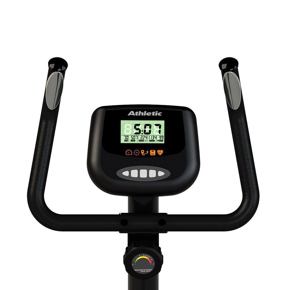 Bicicleta Athletic Training Vertical 8 Níveis Magnéticos Suporta 140kg Pedal Suave Monitor 11 Funções - 8