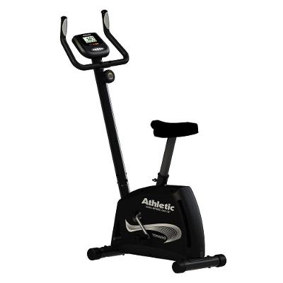 Bicicleta Athletic Training Vertical 8 Níveis Magnéticos Suporta 140kg Pedal Suave Monitor 11 Funções