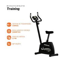 Bicicleta Athletic Training Vertical 8 Níveis Magnéticos Suporta 140kg Pedal Suave Monitor 11 Funções
