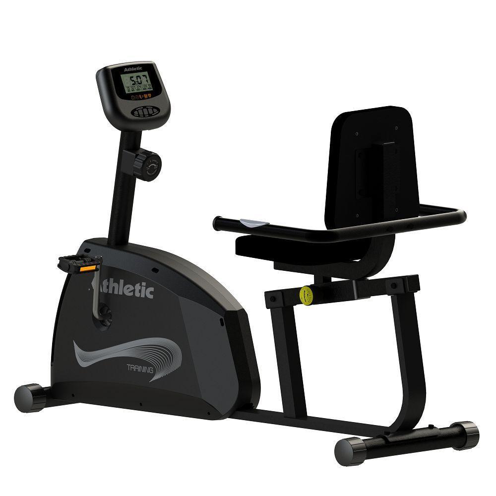 Bicicleta Ergométrica Horizontal Athletic Training 8 Níveis Magnéticos 140kg Conforto Pedal Suave - 1