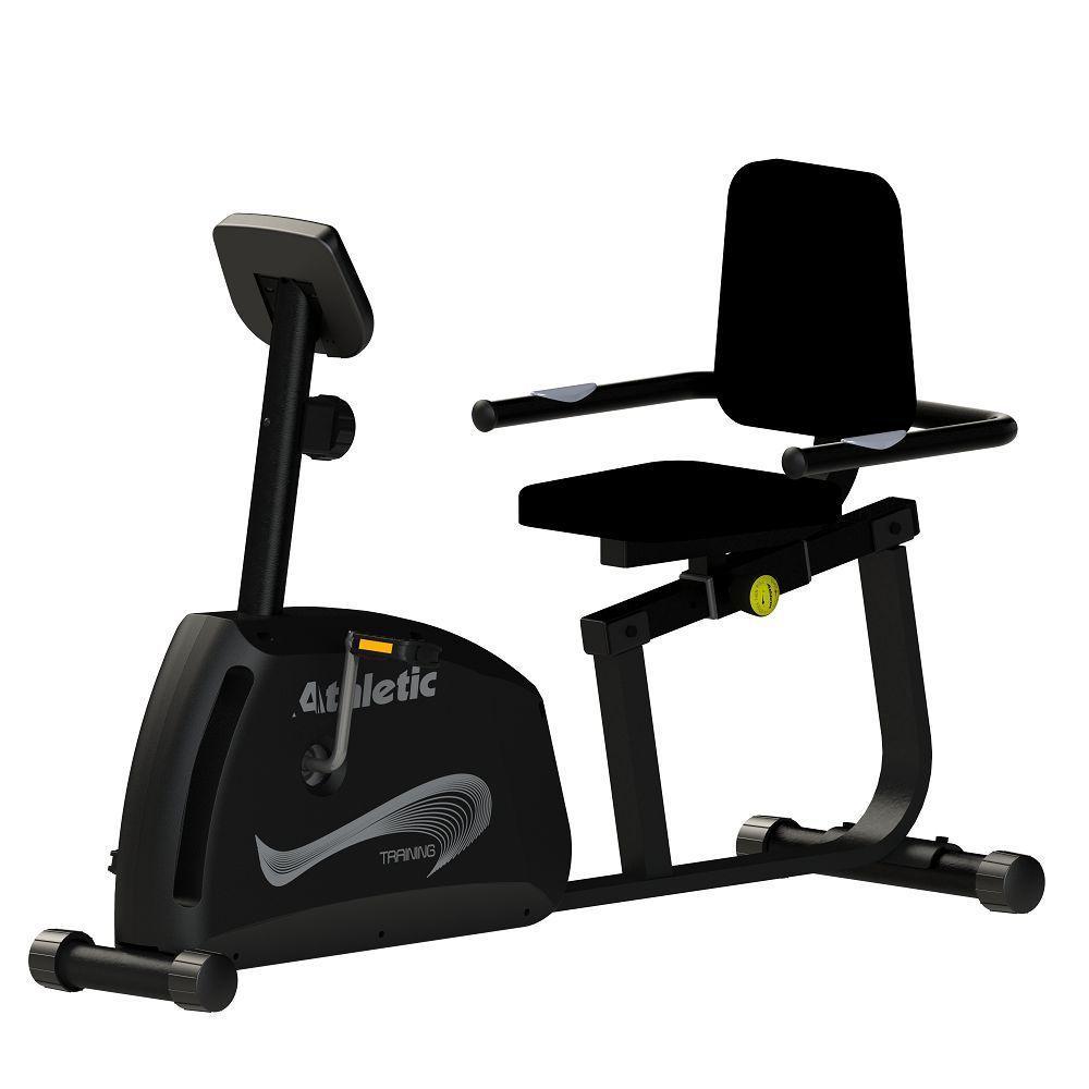 Bicicleta Ergométrica Horizontal Athletic Training 8 Níveis Magnéticos 140kg Conforto Pedal Suave - 6