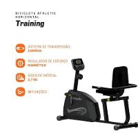 Bicicleta Ergométrica Horizontal Athletic Training 8 Níveis Magnéticos 140kg Conforto Pedal Suave