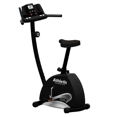 Bicicleta Vertical Athletic Advanced Magnetron 8 Níveis Magnéticos Suporta 140kg Monitor 16 Funções