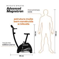Bicicleta Vertical Athletic Advanced Magnetron 8 Níveis Magnéticos Suporta 140kg Monitor 16 Funções - 2