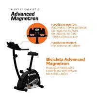 Bicicleta Vertical Athletic Advanced Magnetron 8 Níveis Magnéticos Suporta 140kg Monitor 16 Funções - 3
