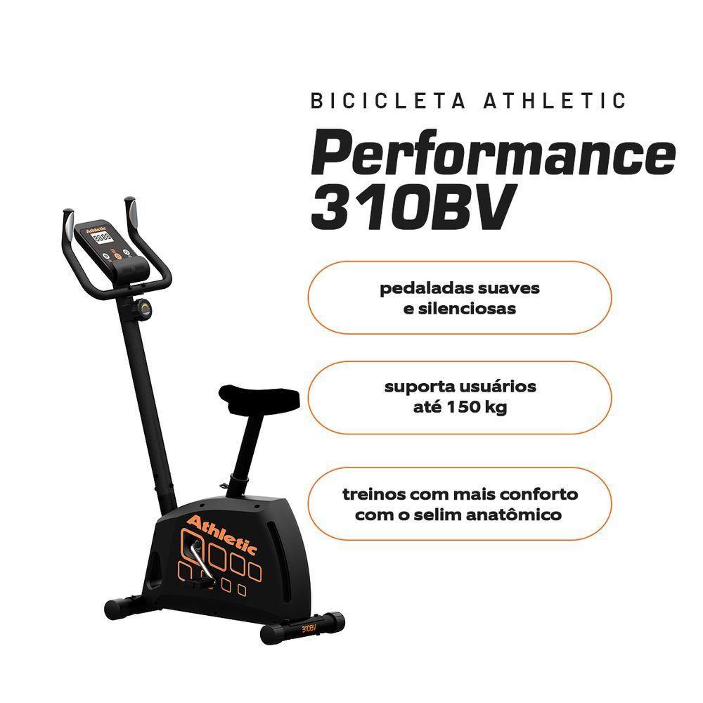 Bicicleta Ergométrica Athletic Performance 310bv Residencial Suporta 150kg 8 Níveis Monitor De Pulso - 2