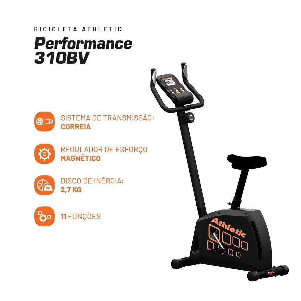 Bicicleta Ergométrica Athletic Performance 310bv Residencial Suporta 150kg 8 Níveis Monitor De Pulso - 4
