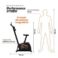 Bicicleta Ergométrica Athletic Performance 310bv Residencial Suporta 150kg 8 Níveis Monitor De Pulso - 3