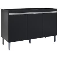 Balcao Para Pia Sem Tampo 120 Cm Manu Preto Reajl Moveis Preto - 1