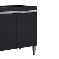 Balcao Para Pia Sem Tampo 120 Cm Manu Preto Reajl Moveis Preto - 7