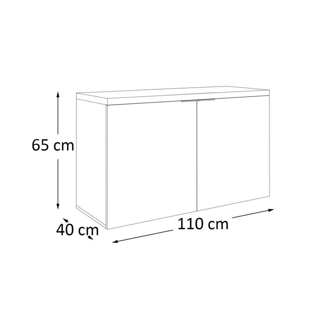 Balcão Nature 110cm Estilare Blc4035 Branco-carvalho - 7