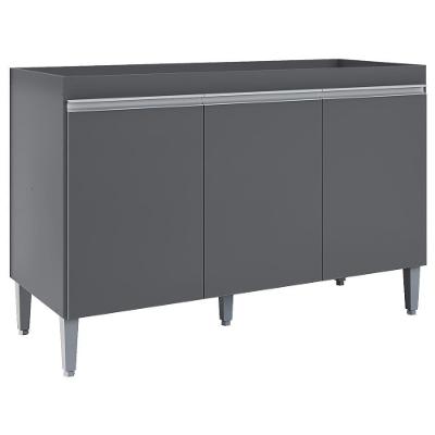 Balcao Para Pia Sem Tampo 120 Cm Manu Cinza Reajl Móveis Cinza