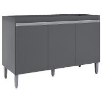 Balcao Para Pia Sem Tampo 120 Cm Manu Cinza Reajl Móveis Cinza - 1