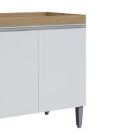 Balcao Para Pia Sem Tampo 120 Cm Manu Amendoa Branco Reajl Moveis Amendoa Branco - 7