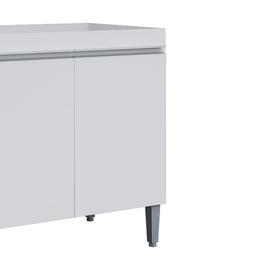 Balcao Para Pia Sem Tampo 120 Cm Manu Branco Reajl Moveis Branco - 7