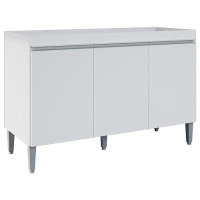 Balcao Para Pia Sem Tampo 120 Cm Manu Branco Reajl Moveis Branco