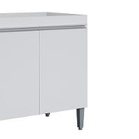 Balcao Para Pia Sem Tampo 120 Cm Manu Branco Reajl Moveis Branco - 7