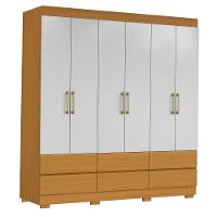 Guarda Roupas Casal Com 6 Portas 6 Gavetas Porto Madeirado/off White - 1