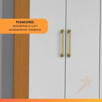 Guarda Roupas Casal Com 6 Portas 6 Gavetas Porto Madeirado/off White - 7