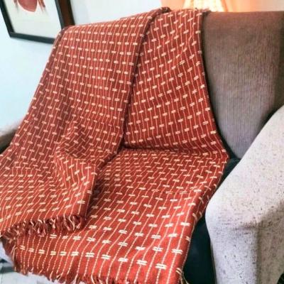 02 Manta Para Sofá Ou Cama Grande 2,50x,180 De 2 E 3 Lugares Capa Protetora Para Sofa Gigante Algodão Terracota-bran