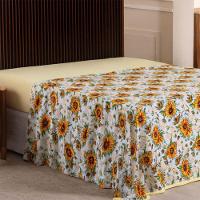 Lençol De Cima Avulso Luar Estampado King 01 Peça Malha 100% Algodão - Girassol - 3