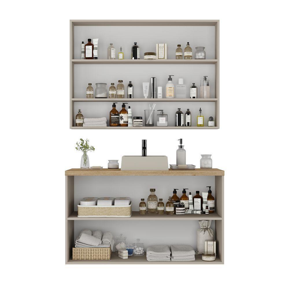 Conjunto Nature 110cm Estilare CNJ4036 Nude-carvalho - 4