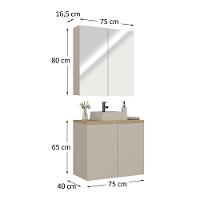 Conjunto Nature 75cm Estilare CNJ4012 Nude-carvalho - 5