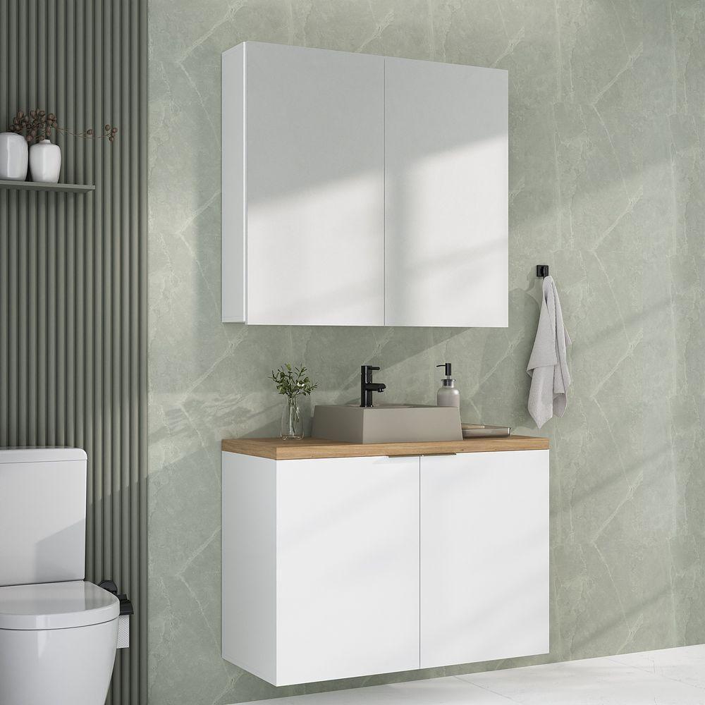 Conjunto Nature 90cm Estilare CNJ4033 Branco-carvalho - 1