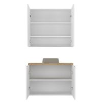 Conjunto Nature 90cm Estilare CNJ4033 Branco-carvalho