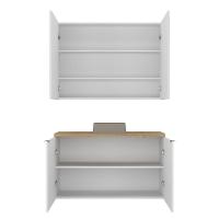 Conjunto Nature 110cm Estilare CNJ4036 Branco-carvalho