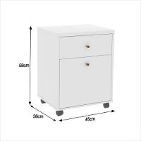 Conjunto Escritório 3 Peças - Mesa Gaveteiro E Balcão Verben - Branco Branco - 5