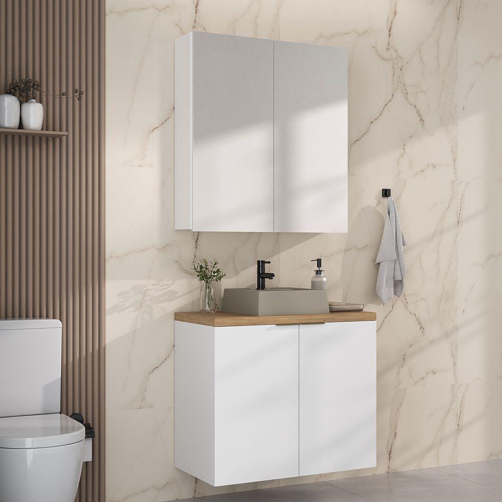 Conjunto Nature 75cm Estilare CNJ4012 Branco-carvalho - 1