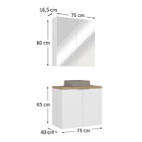 Conjunto Nature 75cm Estilare CNJ4012 Branco-carvalho - 5