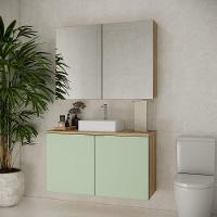 Conjunto Nature 110cm Estilare CNJ4036 Carvalho-verde - 1