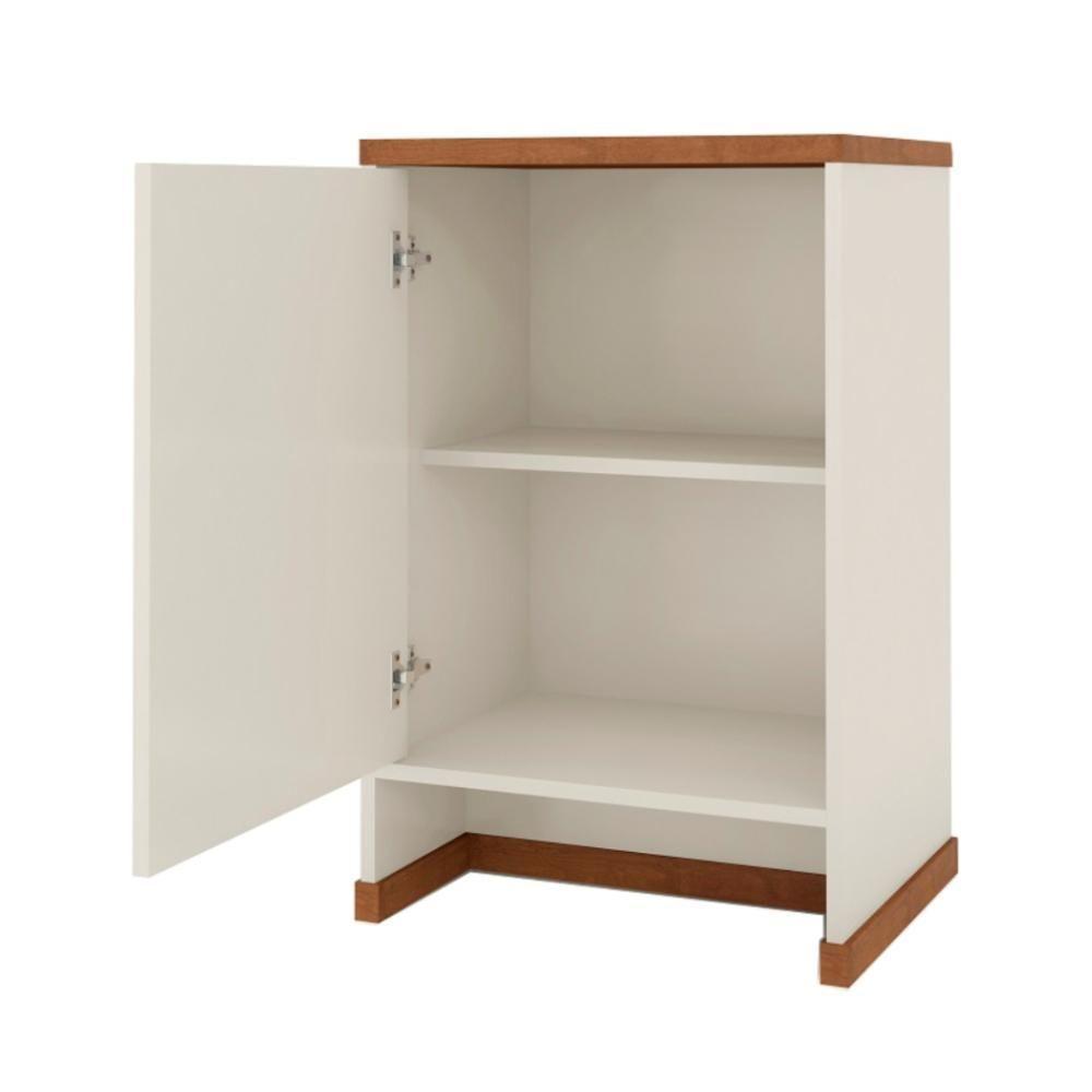 Conjunto Escritório 3 Peças - Mesa Gaveteiro E Balcão Verben - Offwhite/naturale Offwhite/naturale - 4