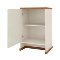 Conjunto Escritório 3 Peças - Mesa Gaveteiro E Balcão Verben - Offwhite/naturale Offwhite/naturale