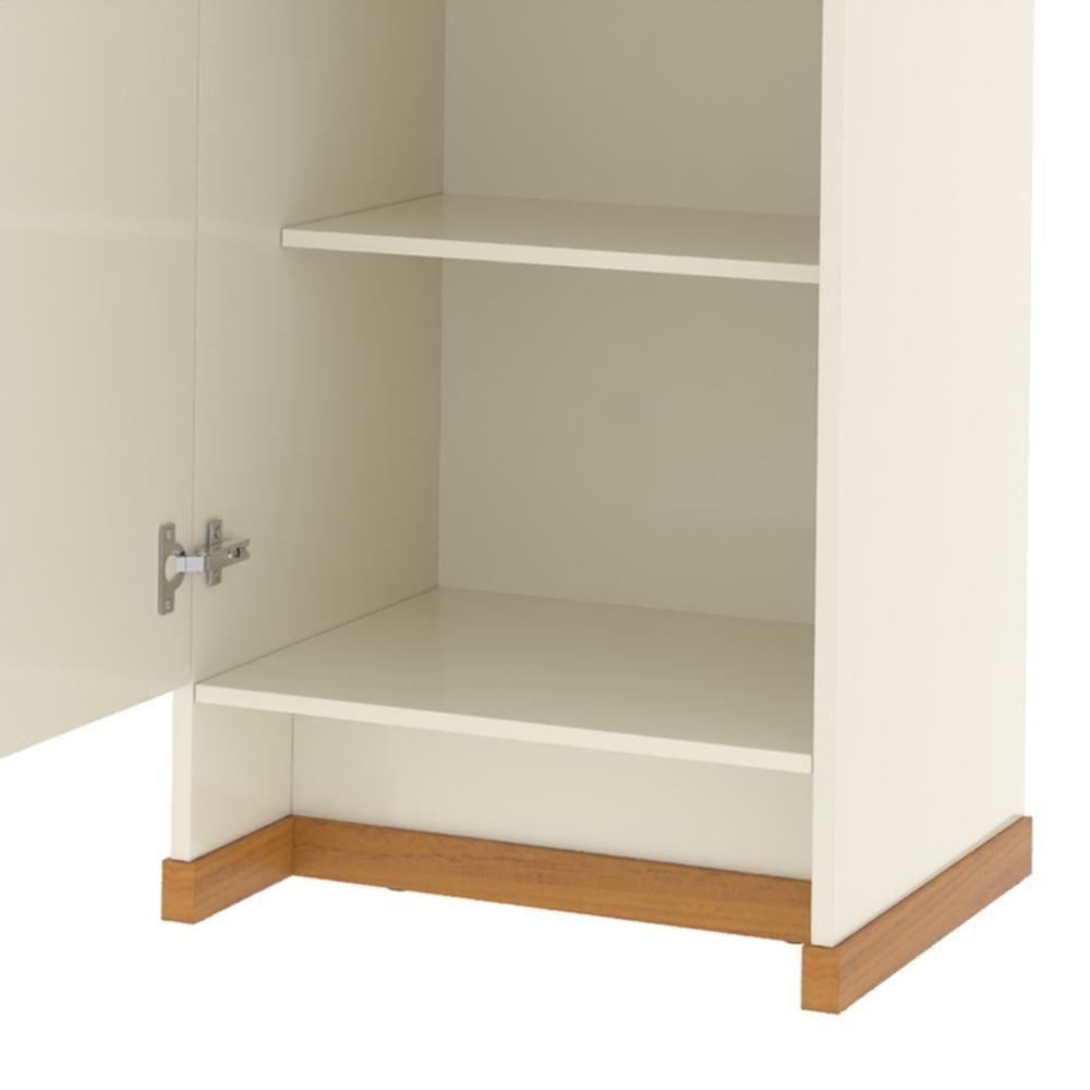 Conjunto Escritório Office Escrivaninha Balcões Gaveteiro Ve - Off White/naturale Off White/naturale - 8