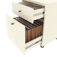 Conjunto Escritório Office Escrivaninha Balcões Gaveteiro Ve - Off White/naturale Off White/naturale - 10