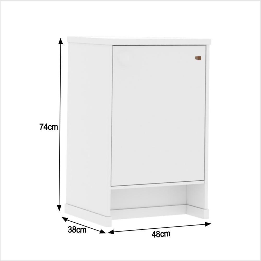 Conjunto Escritório Office Escrivaninha Balcões Gaveteiro Ve - Branco Branco - 7