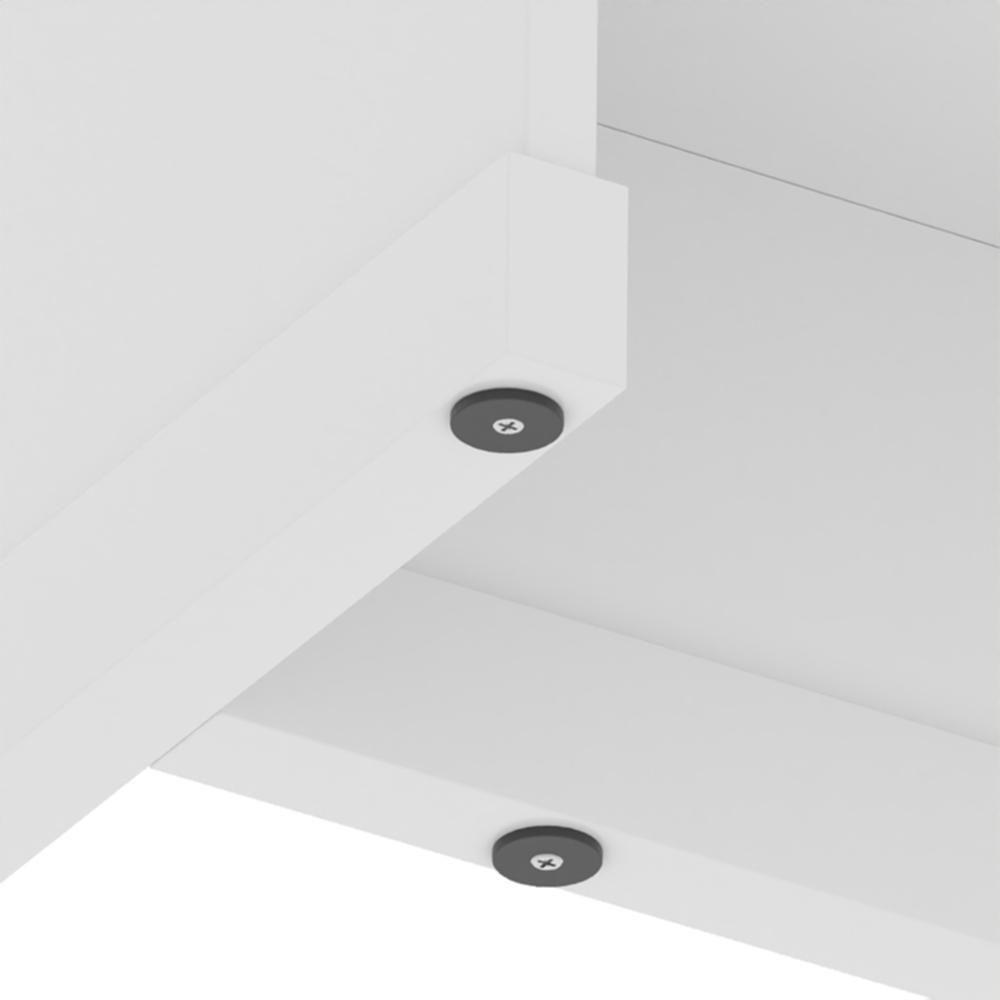 Conjunto Escritório Office Escrivaninha Balcões Gaveteiro Ve - Branco Branco - 9