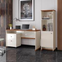 Conjunto Escritório 3 Peças - Mesa Armário E Gaveteiro Verbe - Offwhite/naturale Offwhite/naturale - 2