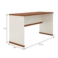 Conjunto Escritório 3 Peças - Mesa Armário E Gaveteiro Verbe - Offwhite/naturale Offwhite/naturale - 8