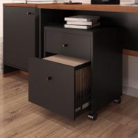 Conjunto Escritório 2 Peças - Mesa E Gaveteiro Verbena Viano - Preto/naturale Preto/naturale - 3