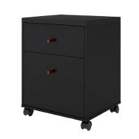 Conjunto Escritório 2 Peças - Mesa E Gaveteiro Verbena Viano - Preto/naturale Preto/naturale - 7