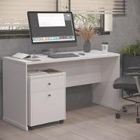 Conjunto Escritório 2 Peças - Mesa E Gaveteiro Verbena Viano - Branco Branco - 7