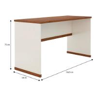 Conjunto Escritório 2 Peças - Mesa E Gaveteiro Verbena Viano - Off White/naturale Off White/naturale