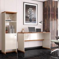Conjunto Escritório 2 Peças - Mesa E Armário Verbena - Offwhite/naturale Offwhite/naturale - 1