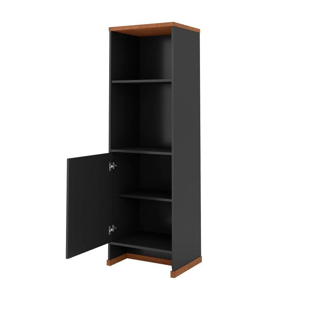 Conjunto Escritório 2 Peças - Buffet E Armário Verbena - Preto/naturale Preto/naturale - 6